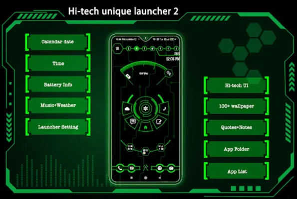 Hi-tech unique launcher 2 android App screenshot 5